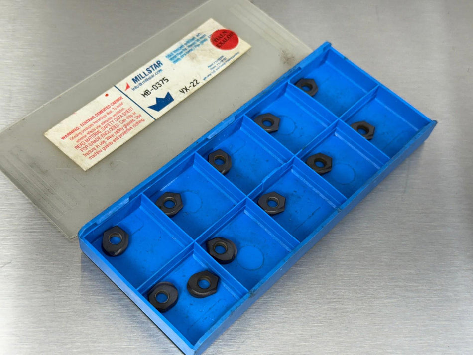 Millstar MB-0375 Carbide Insert TIALN Exalon (Pack of 11)