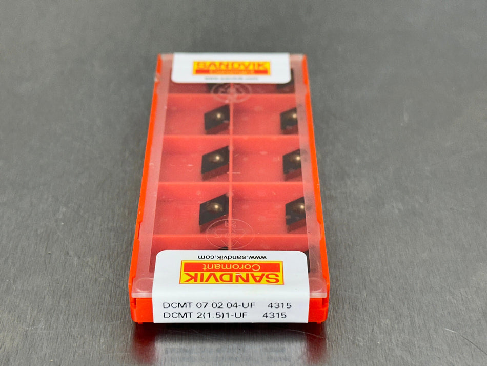 Sandvik DCMT 2(1.5)1-UF 4315 Carbide Insert DCMT 07 02 04-UF (Pack of 10)