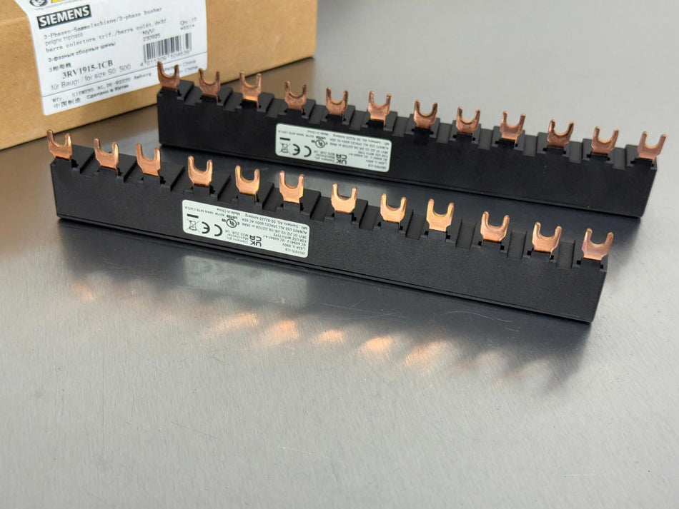Siemens 3RV1915-1CB Busbar 3-Phase Fork Type (Qty. 10)