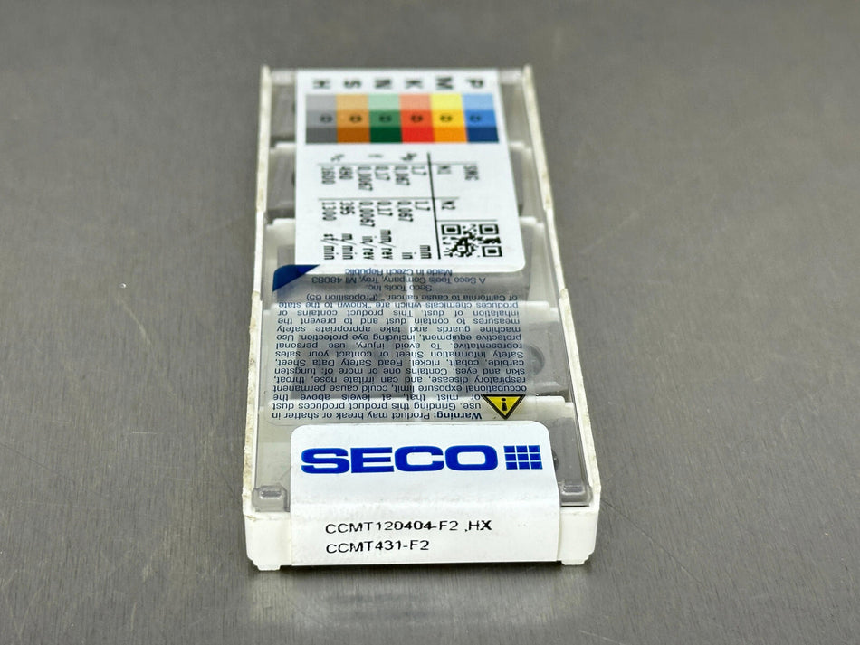 Seco CCMT 431-F2 HX Carbide Insert CCMT 120404-F2 (Pack of 10)