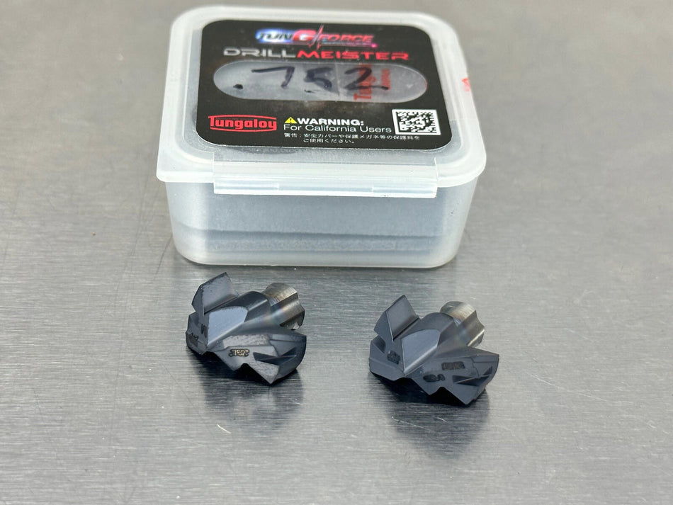 Tungaloy DMC191 / DMC0752 AH9130 Carbide Insert Drill Meister (Pack of 2) 675822