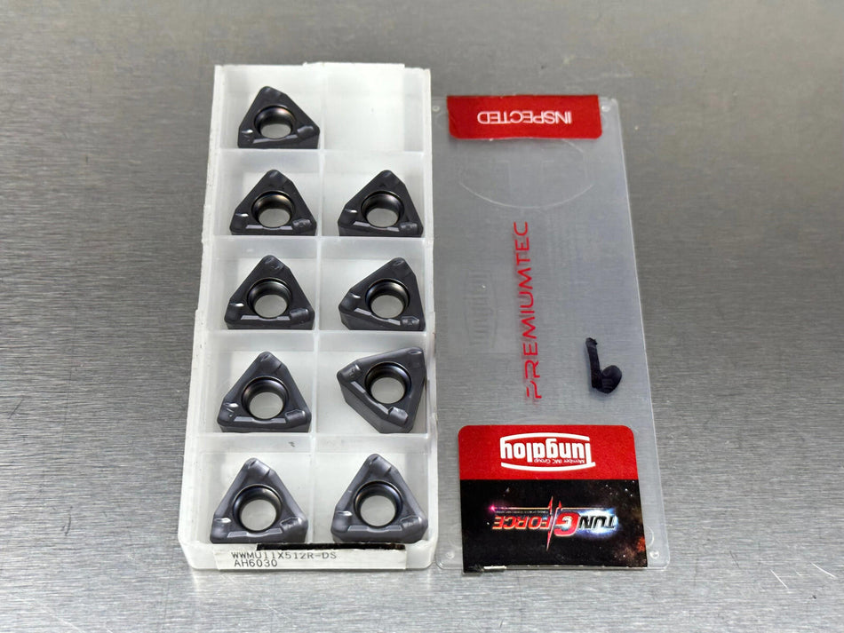Tungaloy WWMU11X512R-DS AH6030 Carbide Insert 6993659 (Pack of 9)