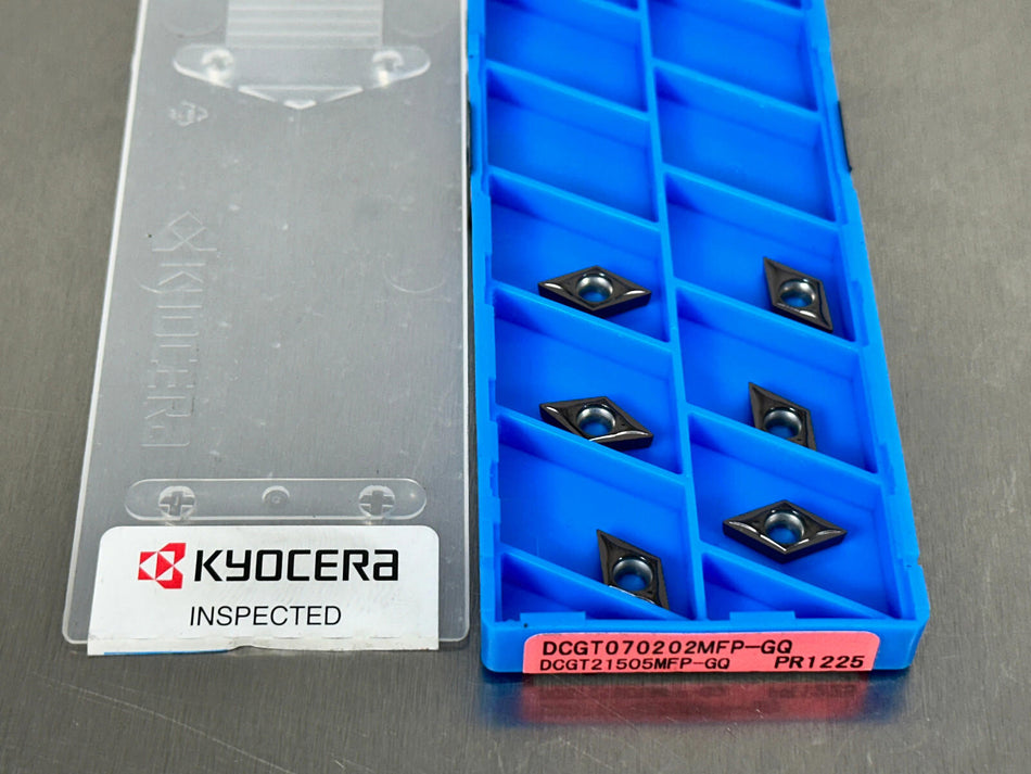 Kyocera DCGT21505MFP-GQ PR1225 Carbide Insert DCGT070202MFP-GQ (Pack of 6)