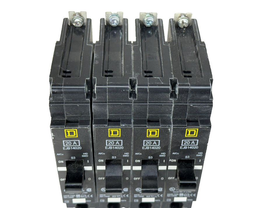 Square D EJB14020 Circuit Breaker 20A (Qty 4)