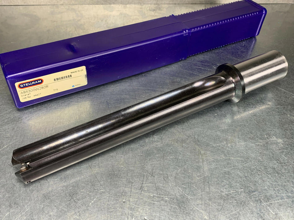 Stellram 1.181" - 1.413" Indexable Spade Drill Body, 1.25" Shank AS6300W280R