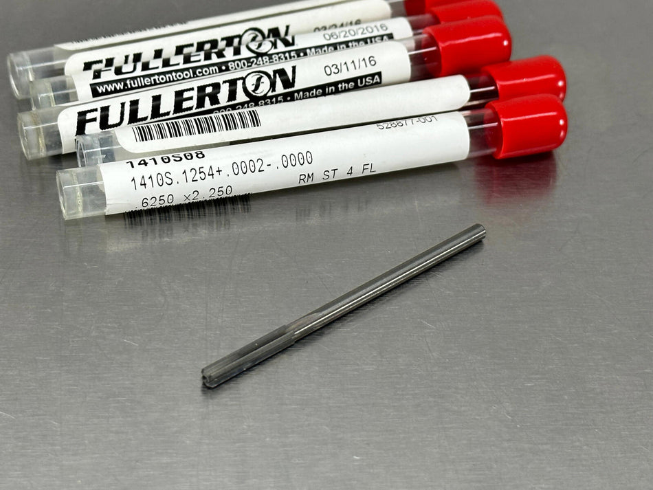 Fullerton .1254 x .6250 x 2.250 Carbide Reamer 4FL 1410S08 (Pack of 5)