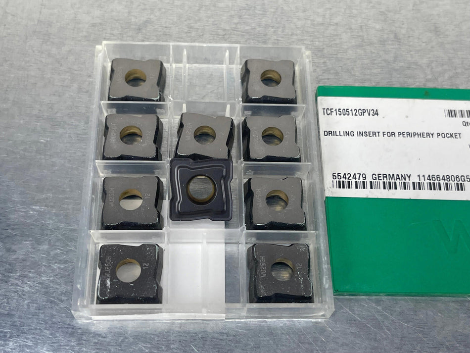 Widia TCF150512GPV34 WU25CH Carbide Insert 5542479 (Pack of 10)
