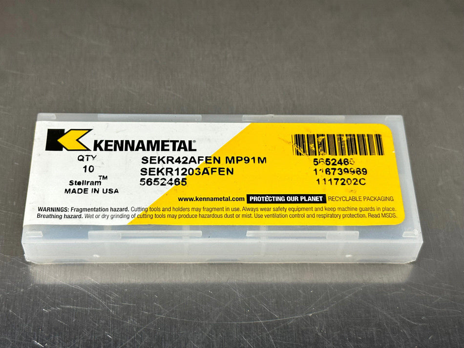 Kennametal SEKR 42AFEN MP91P Carbide Insert 1203AFEN (10 pieces)