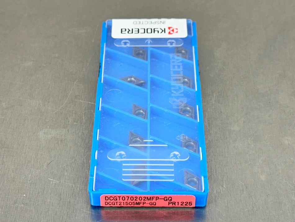 Kyocera DCGT21505MFP-GQ PR1225 Carbide Insert DCGT070202MFP-GQ (Pack of 10)