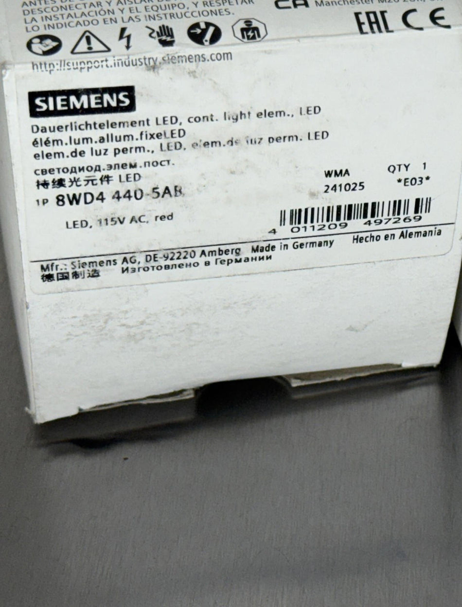 Siemens 8WD4 440-5AB Signal Tower Light Cover LED Red