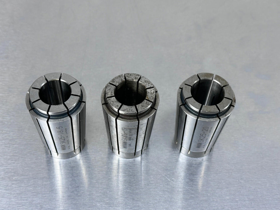 (3) Nikken SK25 Collets 18.5mm, 19mm, 20mm