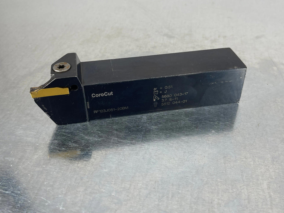 Sandvik RF123J051-20BM Indexable Tool Holder 1-1/4" Parting Grooving CoroCut 1-2