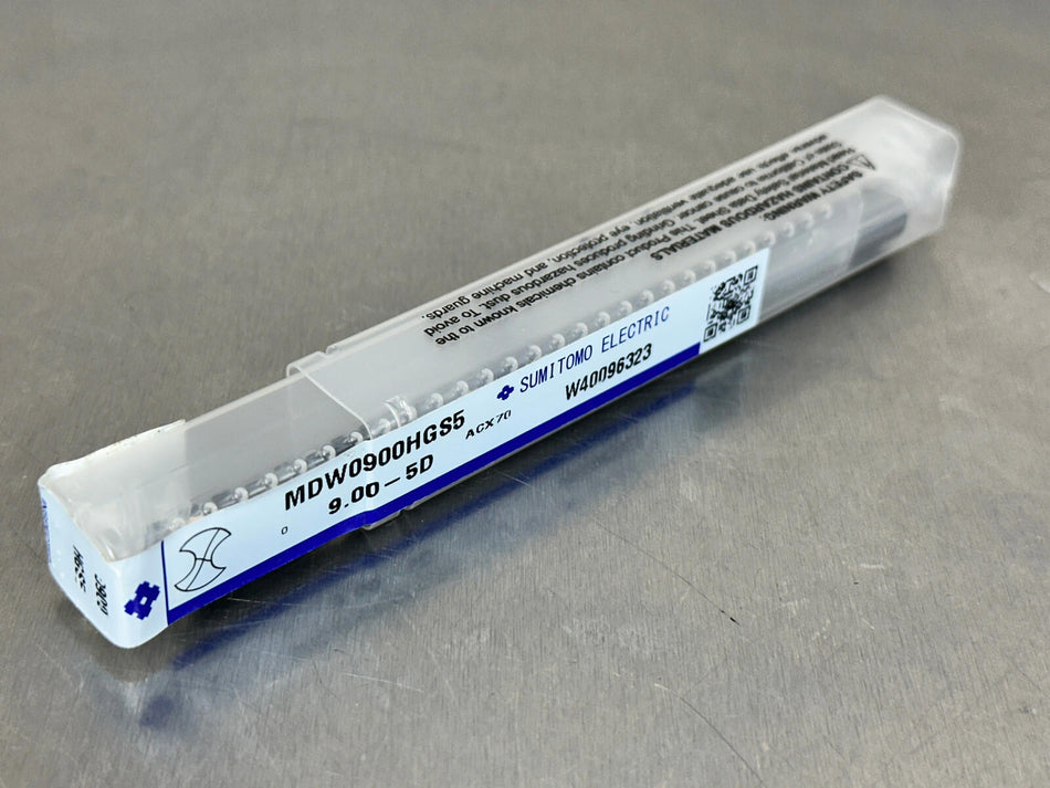 Sumitomo 9mm Carbide Drill 5xD Through Coolant MDW0900HGS5