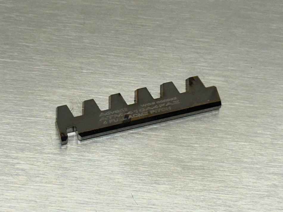 Advent ATM-410A4FAZ Carbide Thread Mill Insert FULL ACME Internal 4 Pitch
