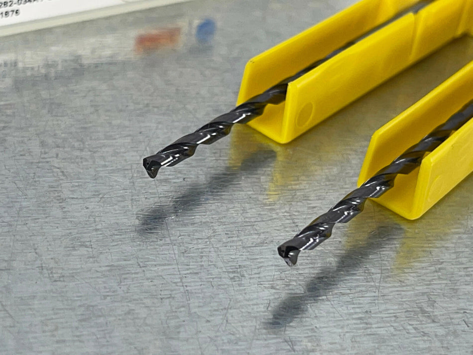 (2) Sandvik 2.82mm Carbide Drill 12xD Coolant Fed 862.1-0282-034A1-GM GC34