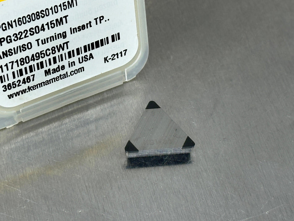 Kennametal TPG322S0415MT KB1630 Turning Insert PCBN Triangle TPG322 3652467