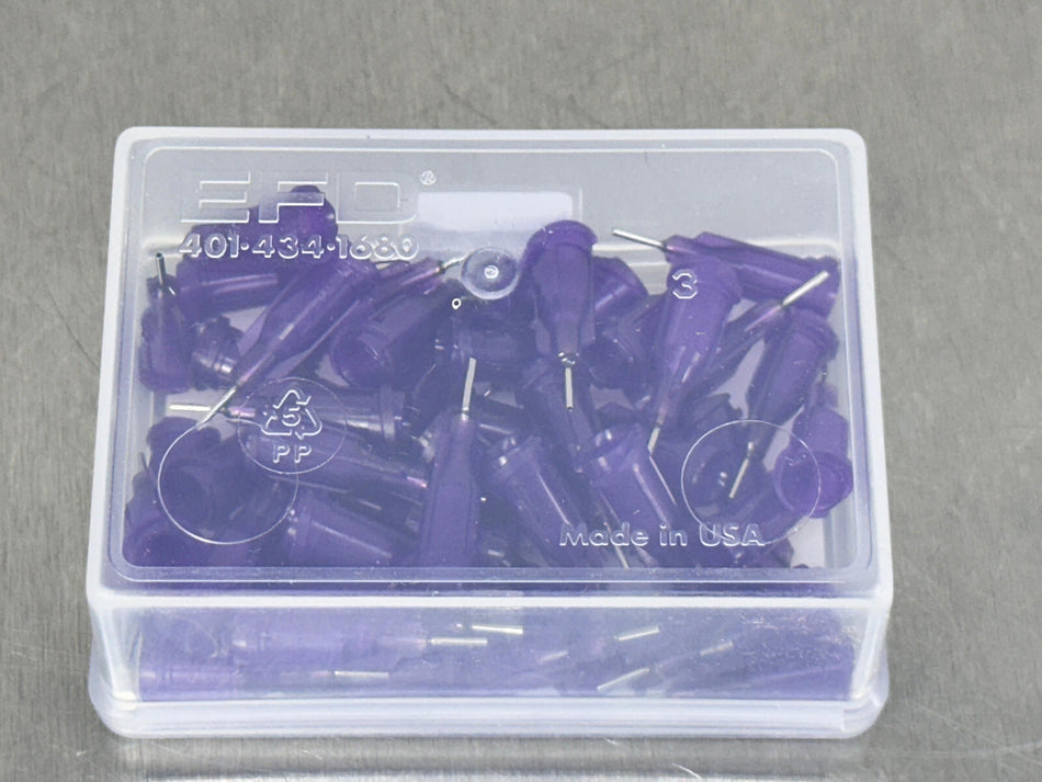 Nordson EFD 7005005 Dispensing Needle Tip 21GA, Purple Optimum (QTY 50)