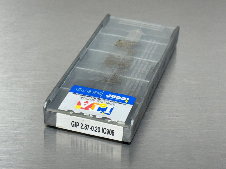 Iscar GIP 2.87-0.20 IC908 Carbide Insert 6402827 (Pack of 5)