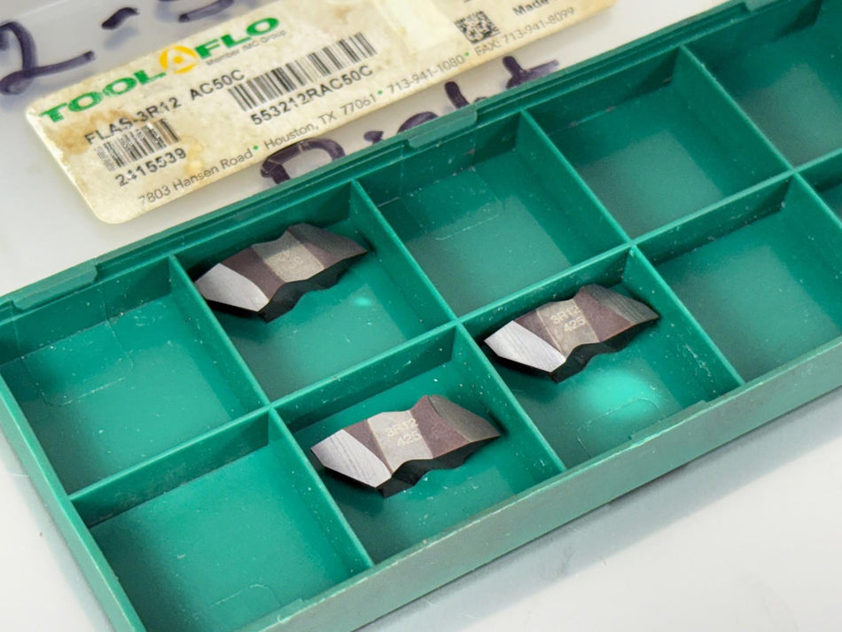 Tool-Flo FLAS-3R12 AC50C Carbide Insert Threading (Pack of 3)
