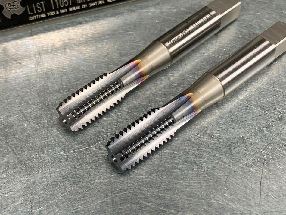 (2) OSG M10x1.5 Bottom Tap D6, Coolant Thru, 4 Flute, Oil Hole ExoTap 1105700408