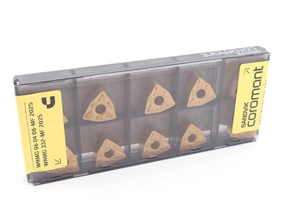 Sandvik WNMG 332-MF 2025 Carbide Insert 06 04 08-MF (Pack of 10)