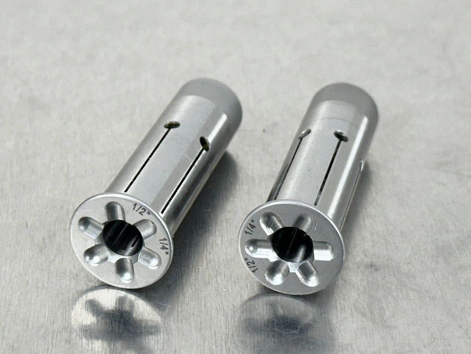 (2) Schunk 1/2" OD x 1 4 ID Intermediate Sleeve Chuck Collet GZB-S 224378