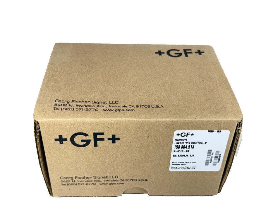 GF Signet 3-8512-T0 Flow Sensor PVDF 198 864 518