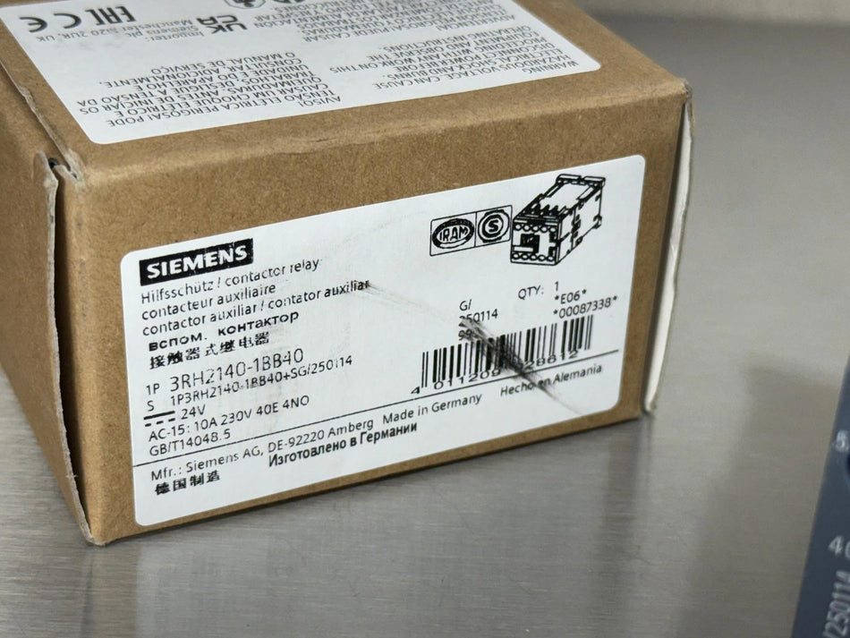 Siemens 3RH2140-1BB40 Contactor Relay