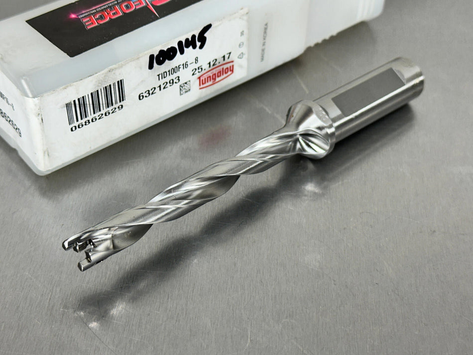 Tungaloy TID100F16-8 Indexable Drill 10mm 8xD Drill Meister Replaceable Tip