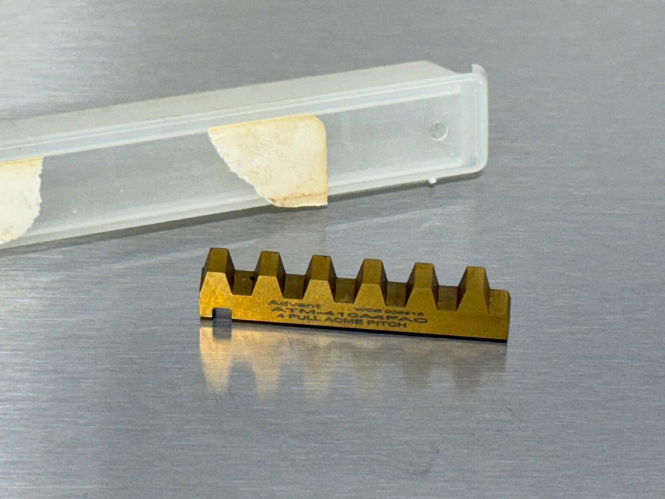 Advent ATM-410A4FAC Carbide Thread Mill Insert FULL ACME Internal 4 Pitch