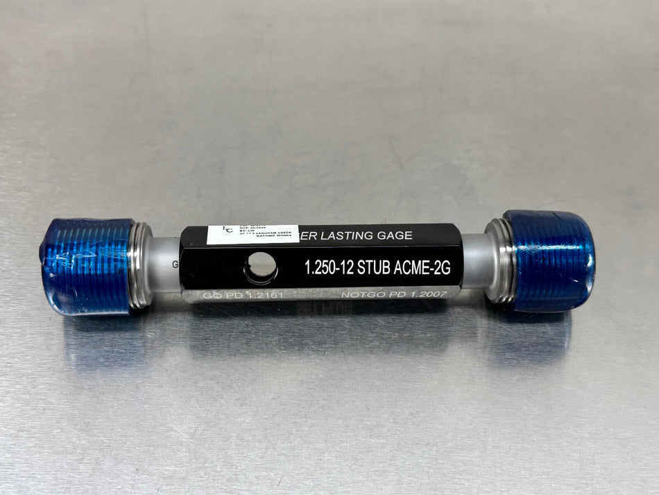Hemco 1 1/4-12 STUB ACME 2G Thread Gage Set Plug GO / NOGO 1.250 12 1.25