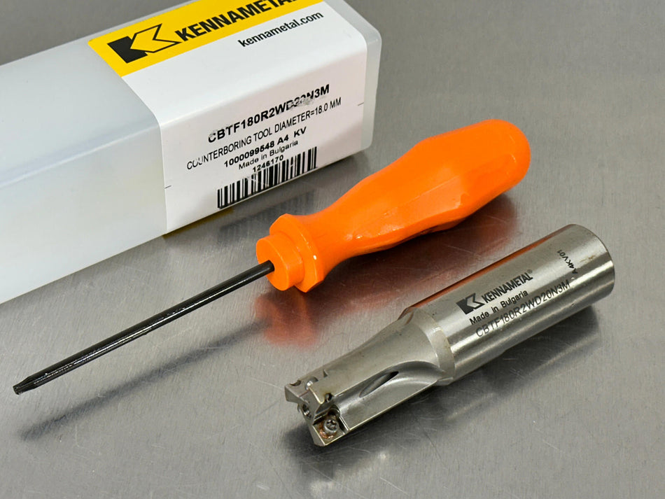 Kennametal Indexable Counterbore 18mm Endmill CBTF180R2WD20N3M