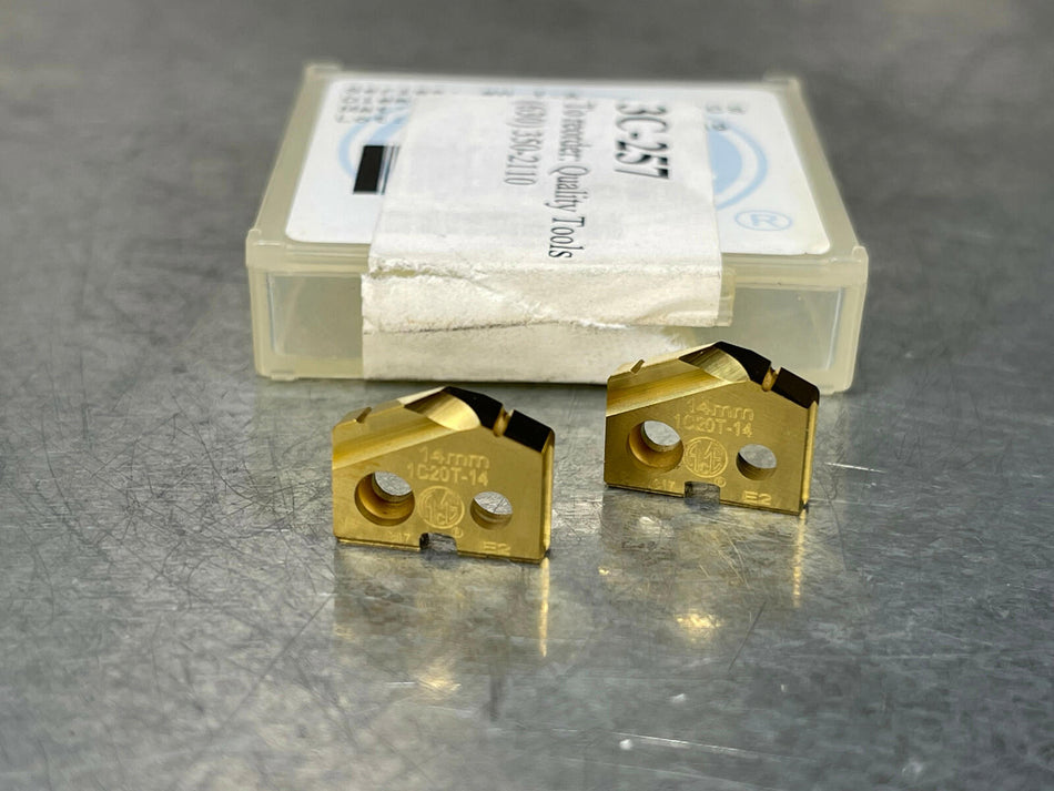 AMEC 1C20T-14 Carbide Spade Drill Insert 14mm TiN #0 T-A Allied (Pack of 2)