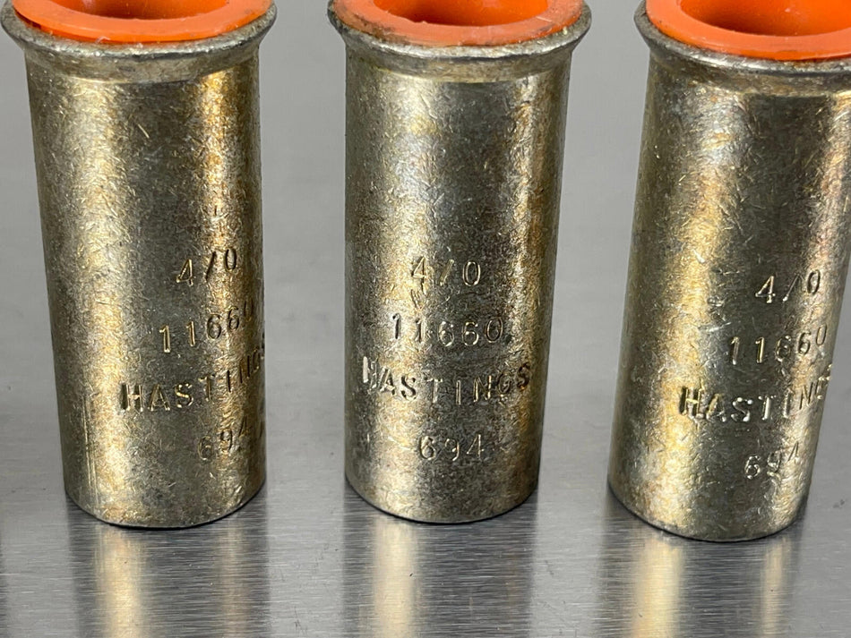 (5) Hastings 11660 Grounding Cable 4/0 Ferrule for Bolted Terminals
