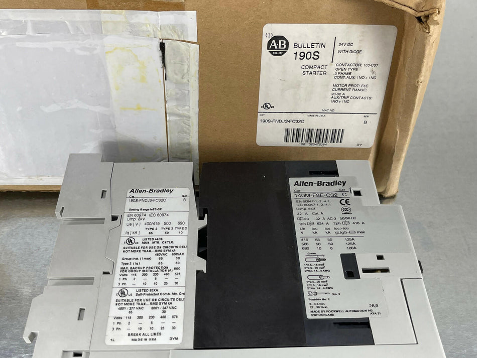 Allen Bradley 190S-FNDJ3-FC32C Combination Starter Ser. B