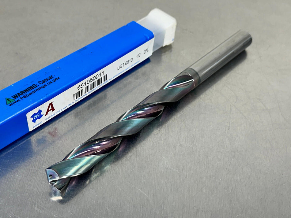 OSG 1/2" Solid Carbide Drill Coolant Through 5xD ADO 651050011