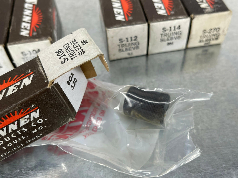 (6) Sunnen Mandrel Truing Sleeves S-102, S-104, S-106, S-112, S-114, S-270