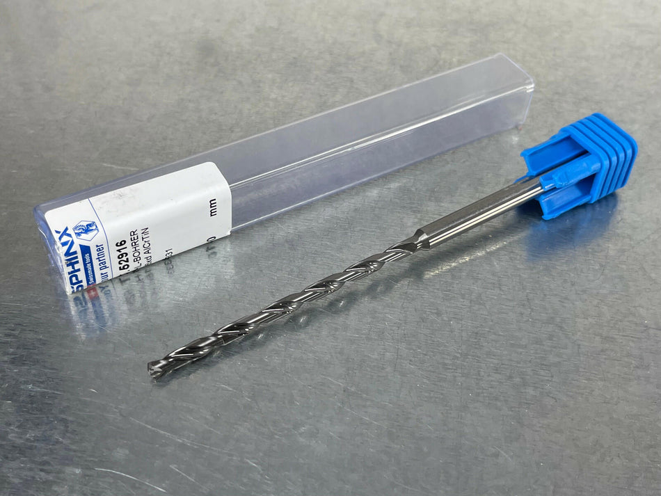 Sphinx 4.10mm Solid Carbide Drill 16xD Coolant Fed AlCrTiN 40.52916.0410