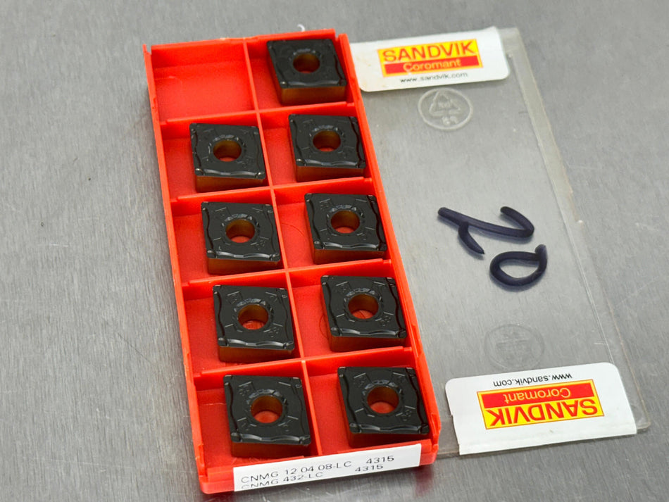 Sandvik CNMG 432-LC 4315 Carbide Insert CNMG 12 04 08-LC (Pack of 9)