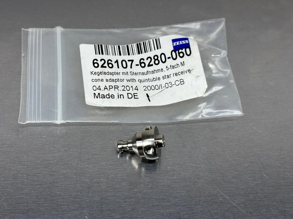 Zeiss CMM Stylus 4 Sided Cube M3 w/ Cone Adapter 626107-6280-060