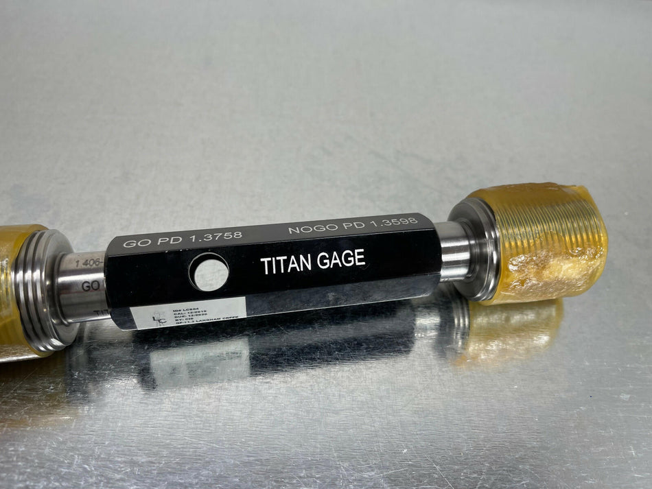 Titan 1.406 12 STUB ACME 2G M2 Thread Gage Set Plug GO / NOGO
