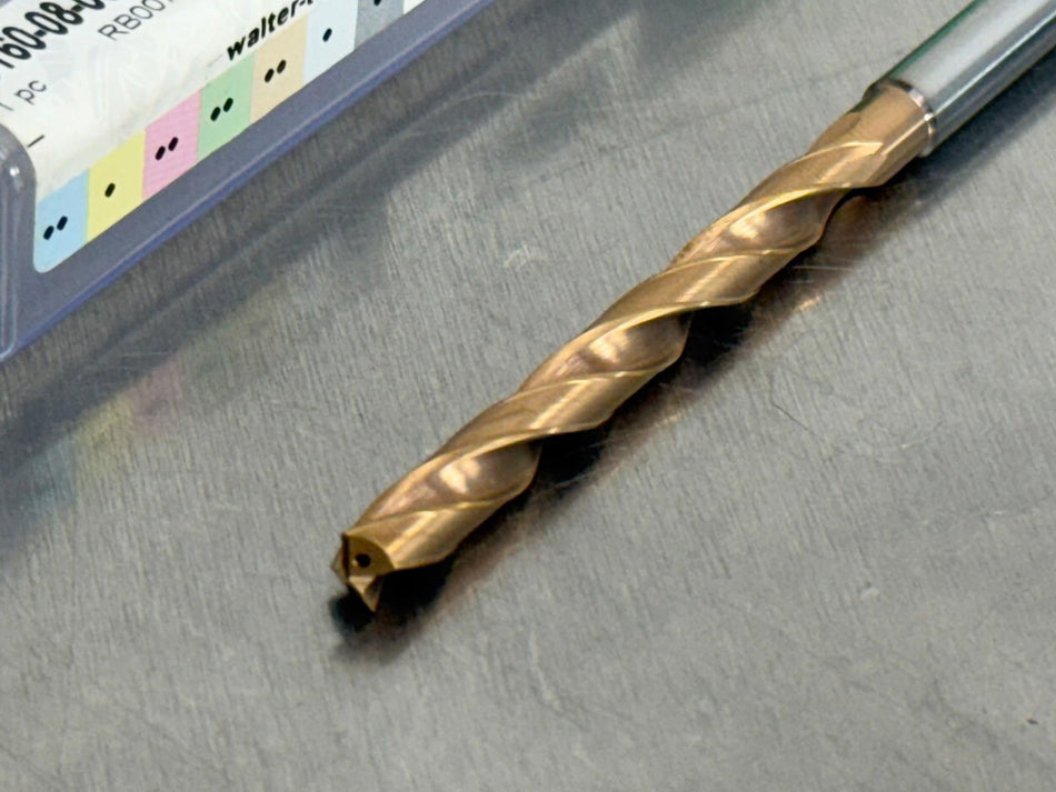 Walter 5.3mm Carbide Drill 8xD Coolant Xtreme Evo DC160-08-05.300A1-WJ30ET