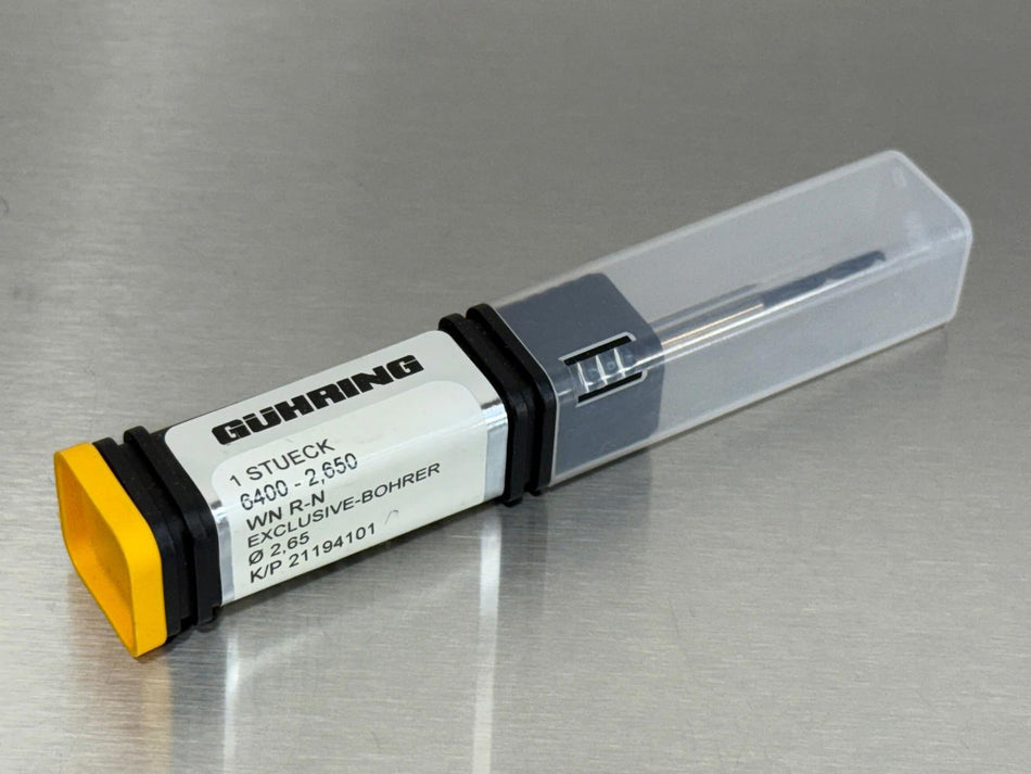 Guhring 2.65mm Solid Carbide Drill 4xD 6400 Micro Exclusive