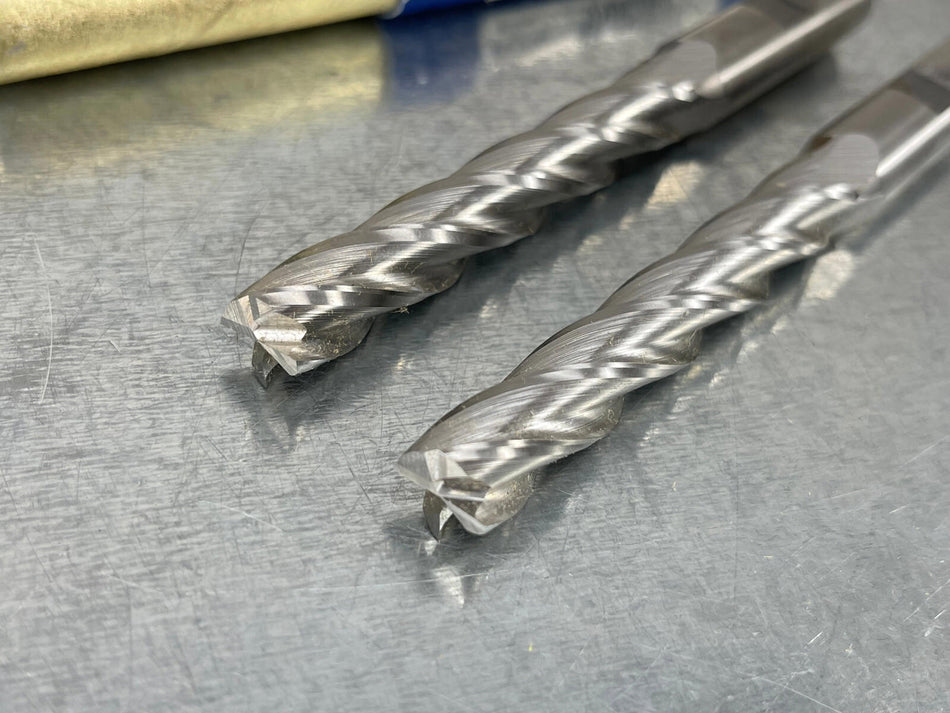(2) Melin 7/16" End Mill M42 Cobalt Square End 2-3/4" LOC CC-1614-E