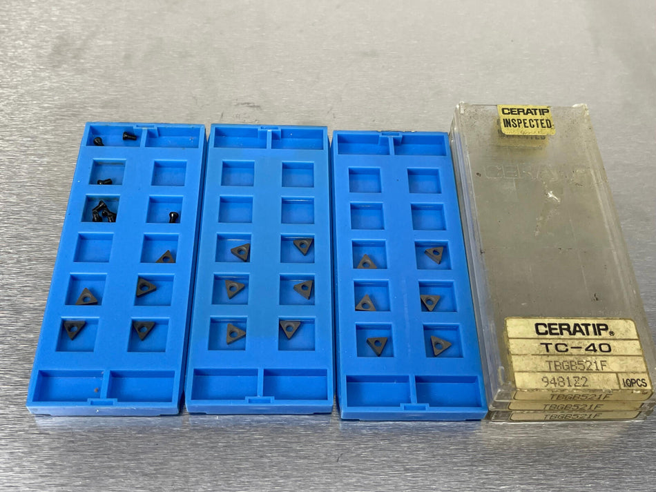 Ceratip TBGB 521F TC-40 Carbide Insert w/ Torx Screws (Pack of 17)