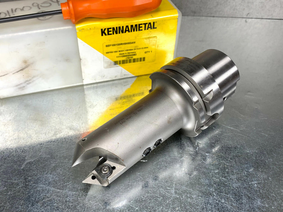 Kennametal HSK63A Metric Drill Combination Holder SEF100120RHSK63AM