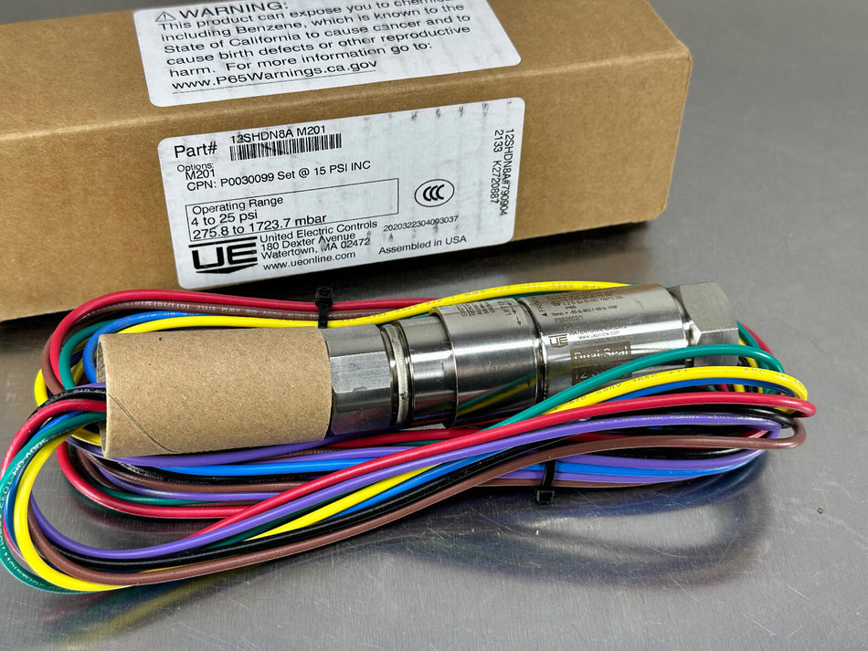 UE 12SHDN8A Pressure Switch M201 United Electric 12 Series