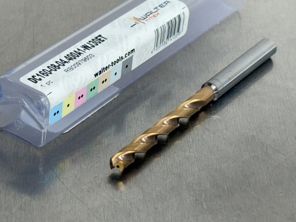 Walter 4.4mm Carbide Drill 8xD Coolant Xtreme Evo DC160-08-04.400A1-WJ30ET