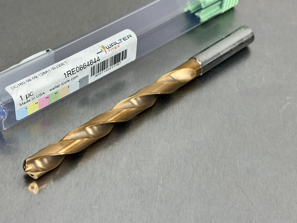 Walter 9.128mm Carbide Drill 8xD Coolant Through DC160-08-09.128A1-WJ30ET