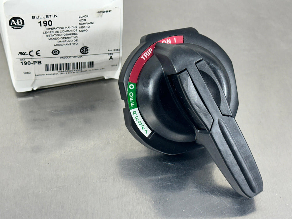 Allen Bradley 190-PB Rotary Operating Handle Black Breaker AB